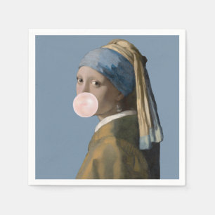 Serviette En Papier Diva Chewing-Gum avec Perle d'Oreille