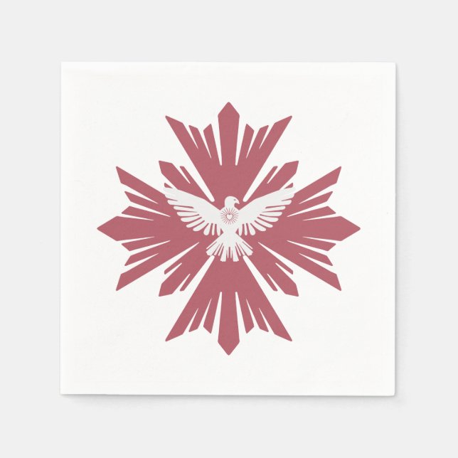 Serviette En Papier Divine colombe de paix (Devant)