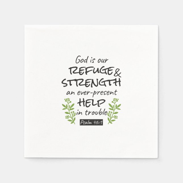 Serviette En Papier Divine Refuge - Psaume 46:1 pour le Confort Spirit (Devant)