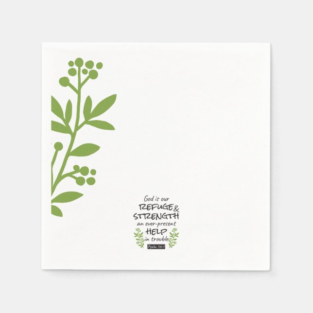 Serviette En Papier Divine Refuge - Psaume 46:1 pour le Confort Spirit (Devant)