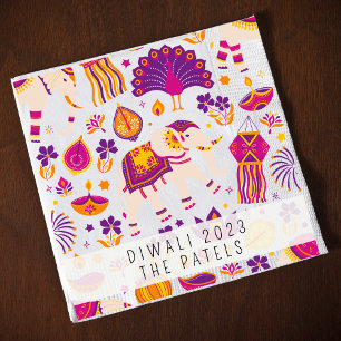 Serviette En Papier Diwali Festival des lumières Napkin