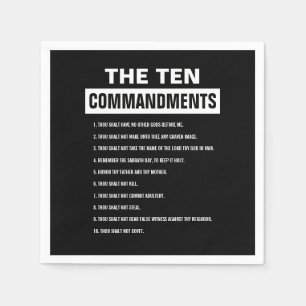 Serviette En Papier Dix Commandements Verset Biblique Chrétien Religie