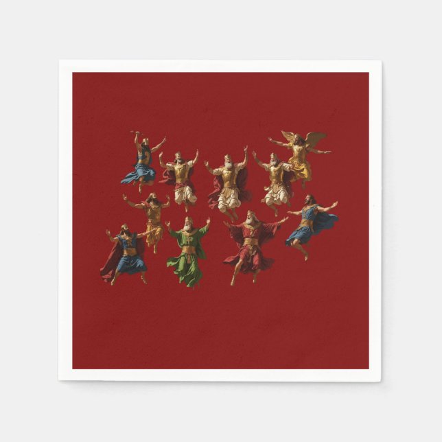 Serviette En Papier Dix seigneurs bondissants Vector Les Dix Commandem (Devant)