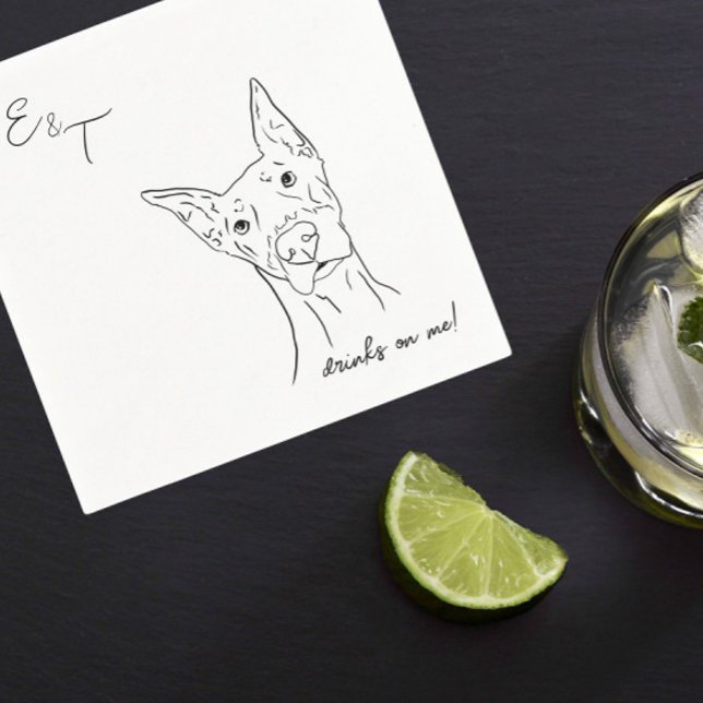 Serviette En Papier Doberman Chien Cocktail mariages serviettes (Créateur téléchargé)