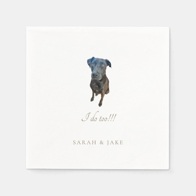 Serviette En Papier Doberman Lab II Personnalisé Mariage pour animaux (Devant)