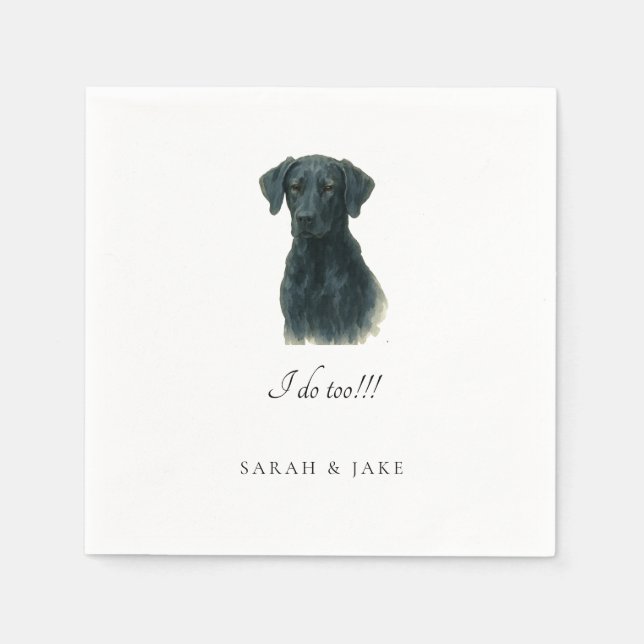 Serviette En Papier Doberman Lab III Personnalisé Mariage pour animaux (Devant)