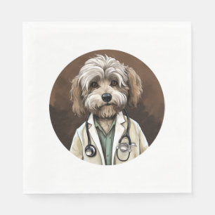 Serviette En Papier Docteur en Chien Havanais