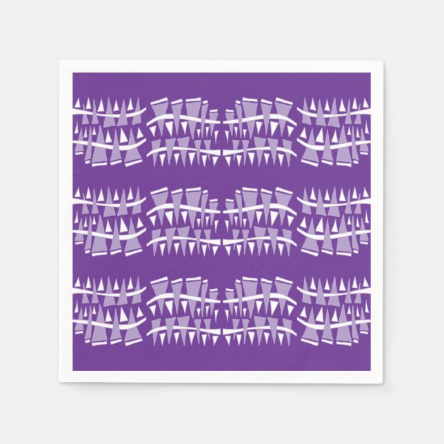 Serviette En Papier Dodle44c de lignes triangulaires (Devant)