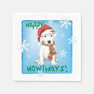 Serviette En Papier Dogo Argentino de Noël