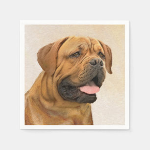 Serviette En Papier Dogue de Bordeaux Peinture - Cute Original Chien A