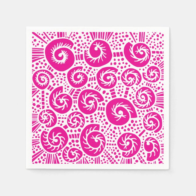 Serviette En Papier Doigts de coquille d'escargot 47 (Devant)