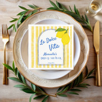 Dolce vita jaune citrons italien douche nuptiale