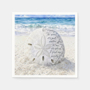 Serviette En Papier Dollar de Sable avec Citation Inspirante