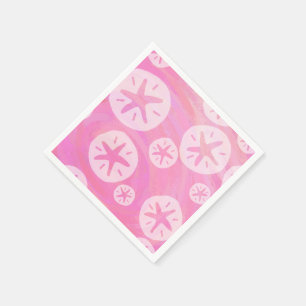 Serviette En Papier Dollar de sable blanc et rose
