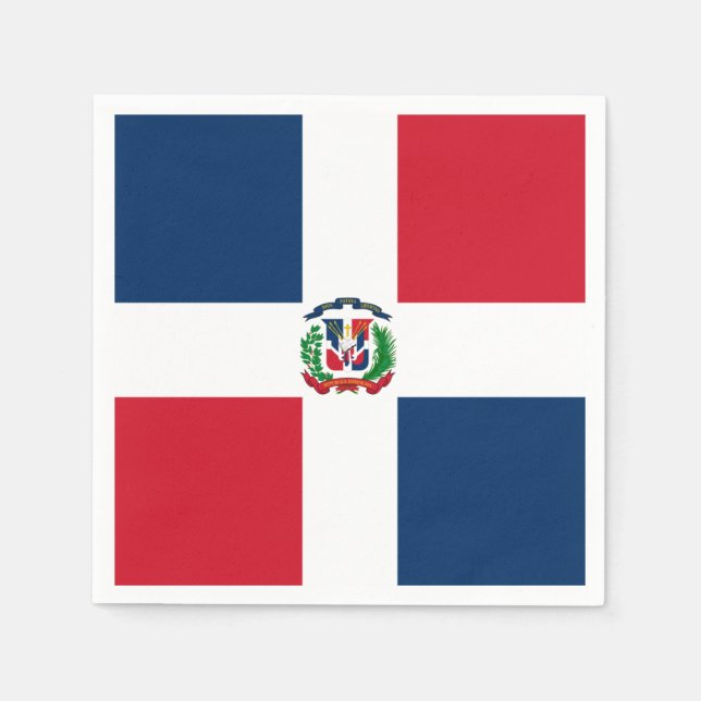 Serviette En Papier Dominican Republic flag Paper Napkin (Devant)