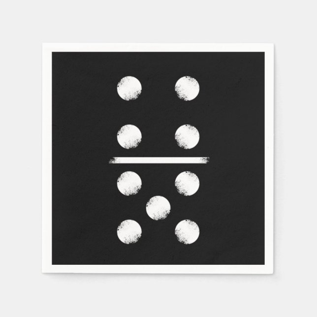 Serviette En Papier Domino Jeu 9 Dominos Carreaux Puzzler Jeu Cadeau (Devant)