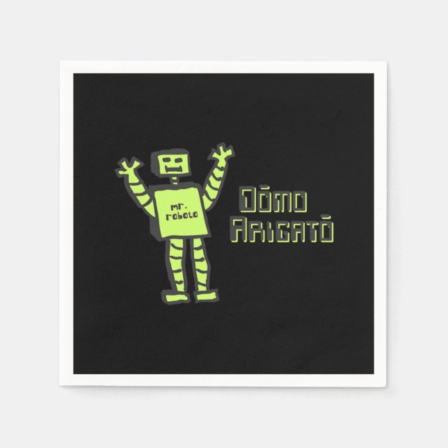 Serviette En Papier Domo Arigato Mr Roboto (Devant)
