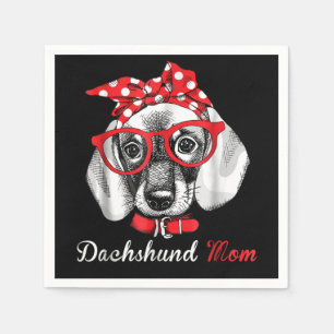 Serviette En Papier Don de chien   Dachshund Maman Lovely
