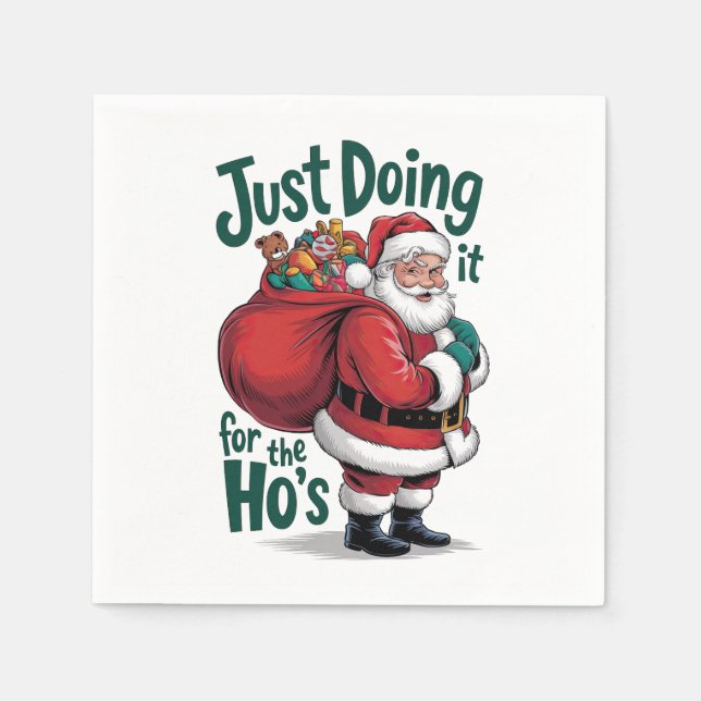 Serviette En Papier Don de Noël au Père Noël (Devant)