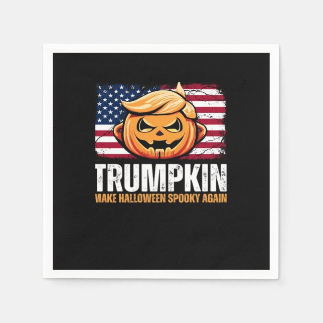 Serviette En Papier Donald Halloween - Trumpkin rendre Halloween Éffra (Devant)