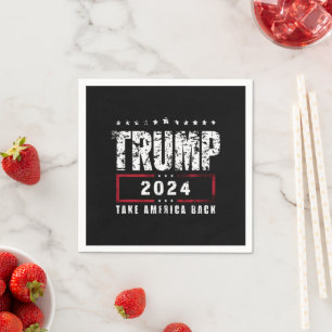 Serviette En Papier Donald Trump 2024 Reprenez l'élection de l'Amériqu
