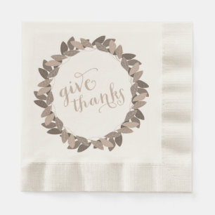 Serviette En Papier Donnez à thanksgiving des mercis les serviettes