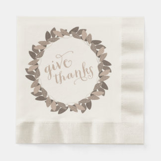 Serviette En Papier Donnez à thanksgiving des mercis | les serviettes