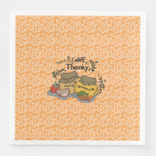 Serviette En Papier "Donnez Thanky"" Turquie et récolte