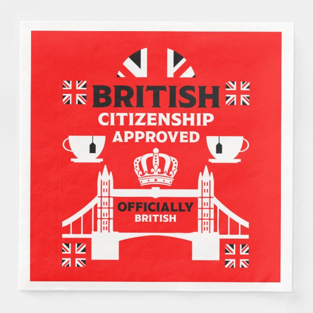 Serviette En Papier Dons de citoyenneté britannique (Devant)
