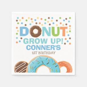 Serviette En Papier Donut Anniversaire Napkin Donut Croissance Party