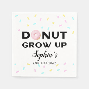 Serviette En Papier Donut Grow Up Sweet Birthday Party