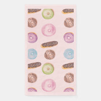 Donuts aquarelle motif peints à la main rose