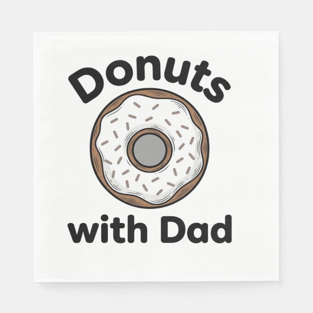 Serviette En Papier Donuts avec papa conception de t-shirt de beignet  (Devant)