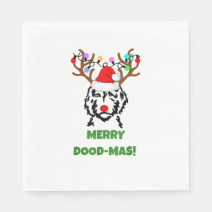 Serviette En Papier Dood Doodle Dood-Mas Drôle chien Noël