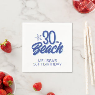 Serviette En Papier Doodle 30 Tendu À La Main Est Un Anniversaire De P