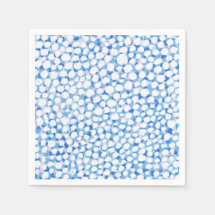 Serviette En Papier Doodle Bleu blanc Doigts Floral Floral