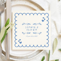Doodle d'onde rétro Mariage illustré à la main