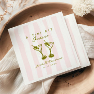 Serviette En Papier Doodle Martini Festive Funky Christmas Party