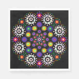 Serviette En Papier Dot psychédélique Mandala
