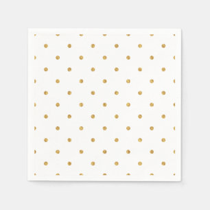 Serviette En Papier Dots Gold Foil Métallic Hostess Entertainment Part