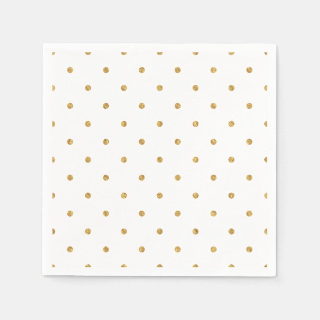 Serviette En Papier Dots Gold Foil Métallic Hostess Entertainment Part (Devant)