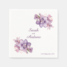 Double Lilah Flower : serviettes Mariages personna