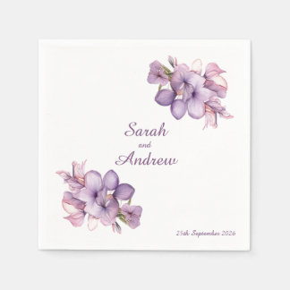 Serviette En Papier Double Lilah Flower : serviettes Mariages personna