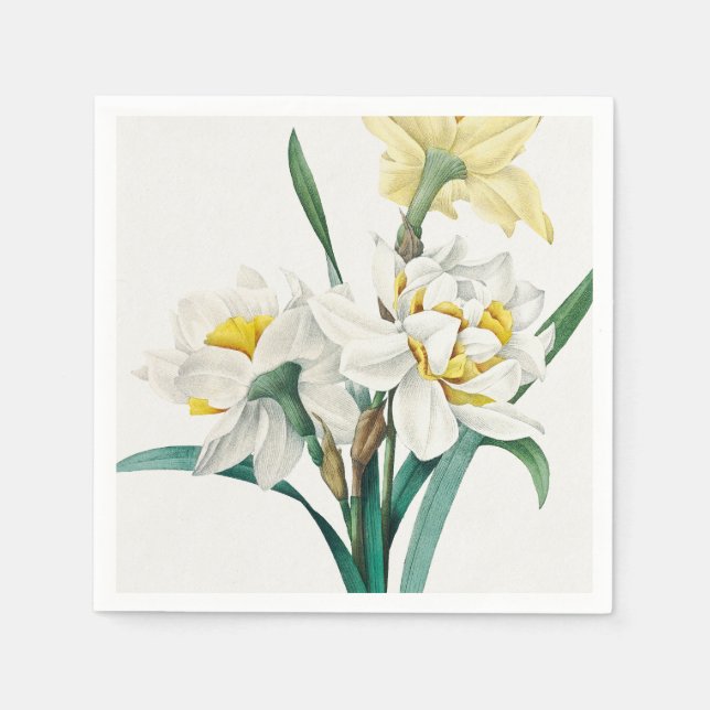 Serviette En Papier Double Narcisse,  Pierre-Joseph Redouté, 1827 (Devant)