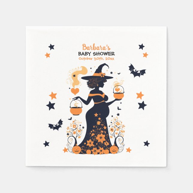 Serviette En Papier Double Trouble Brew - Un Baby shower Halloween jum (Devant)