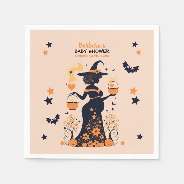 Serviette En Papier Double Trouble Brew - Un Baby shower Halloween jum (Devant)