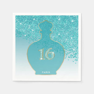 Serviette En Papier Douce 16 Azur Parfum, Boutique Sarcelle Paris