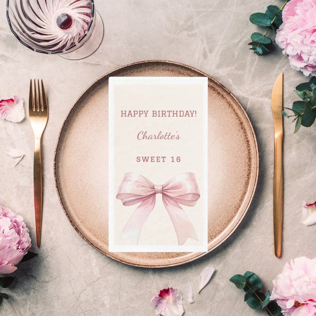 Serviette En Papier Douce arc rose ivoire (Créateur téléchargé)