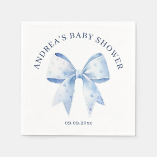 Serviette En Papier Douce Baby-Shower Arc-en-Ciel Bleu