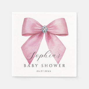 Serviette En Papier Douce Baby Shower Arc-en-ciel Rose